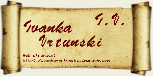 Ivanka Vrtunski vizit kartica